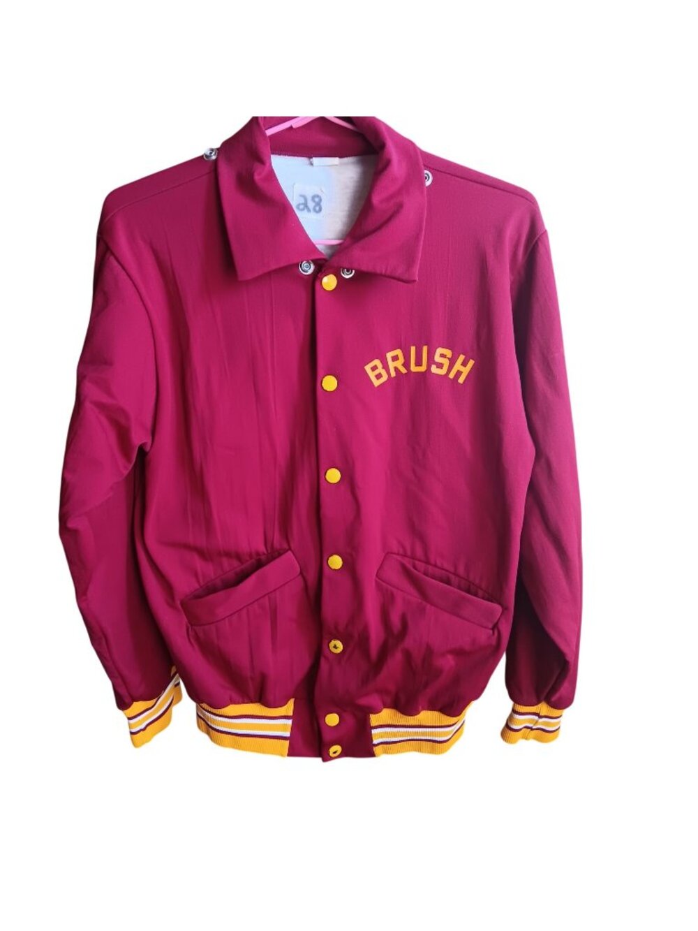 True Vintage Small 1970's Bomber Varsity Jacket Brush Colorado Stretch Nylon